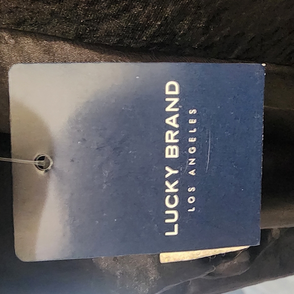 Lucky Brand Gray Bell Sleeve Blouse with Tie Front - Picture 7 of 9